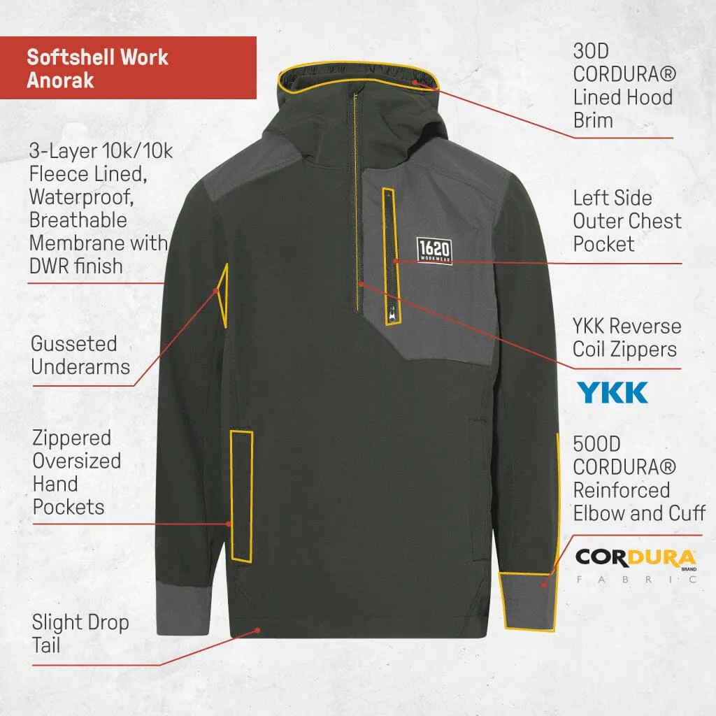 Softshell Work Anorak - CLOSEOUT sold by 1620 Workwear product image thumbnail 4