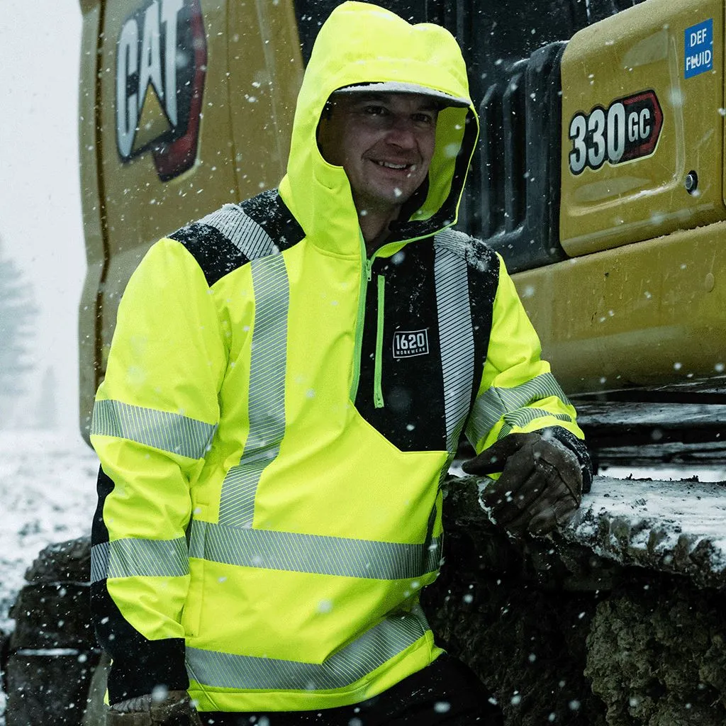 Hi Vis Softshell Work Anorak - CLOSEOUT sold by 1620 Workwear product image thumbnail 4