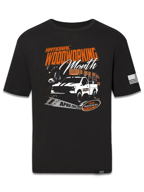 Woodworking Month 2025 T-Shirt sold by 1620 Workwear