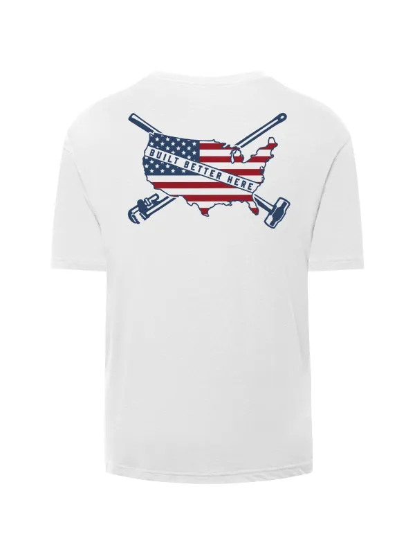 250th Map Shirt Short Sleeve made by 1620 Workwear