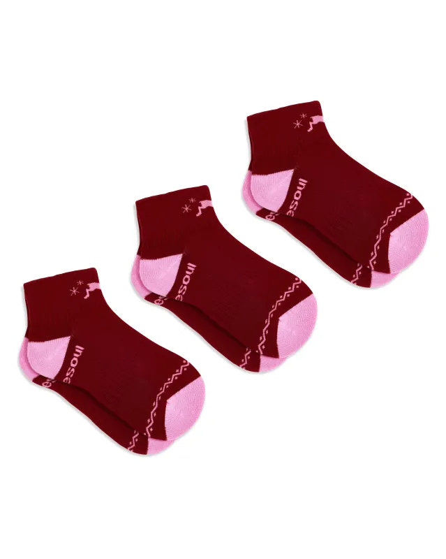 Pattern Quarter Sock 3 Pack Solid sold by doublesoul