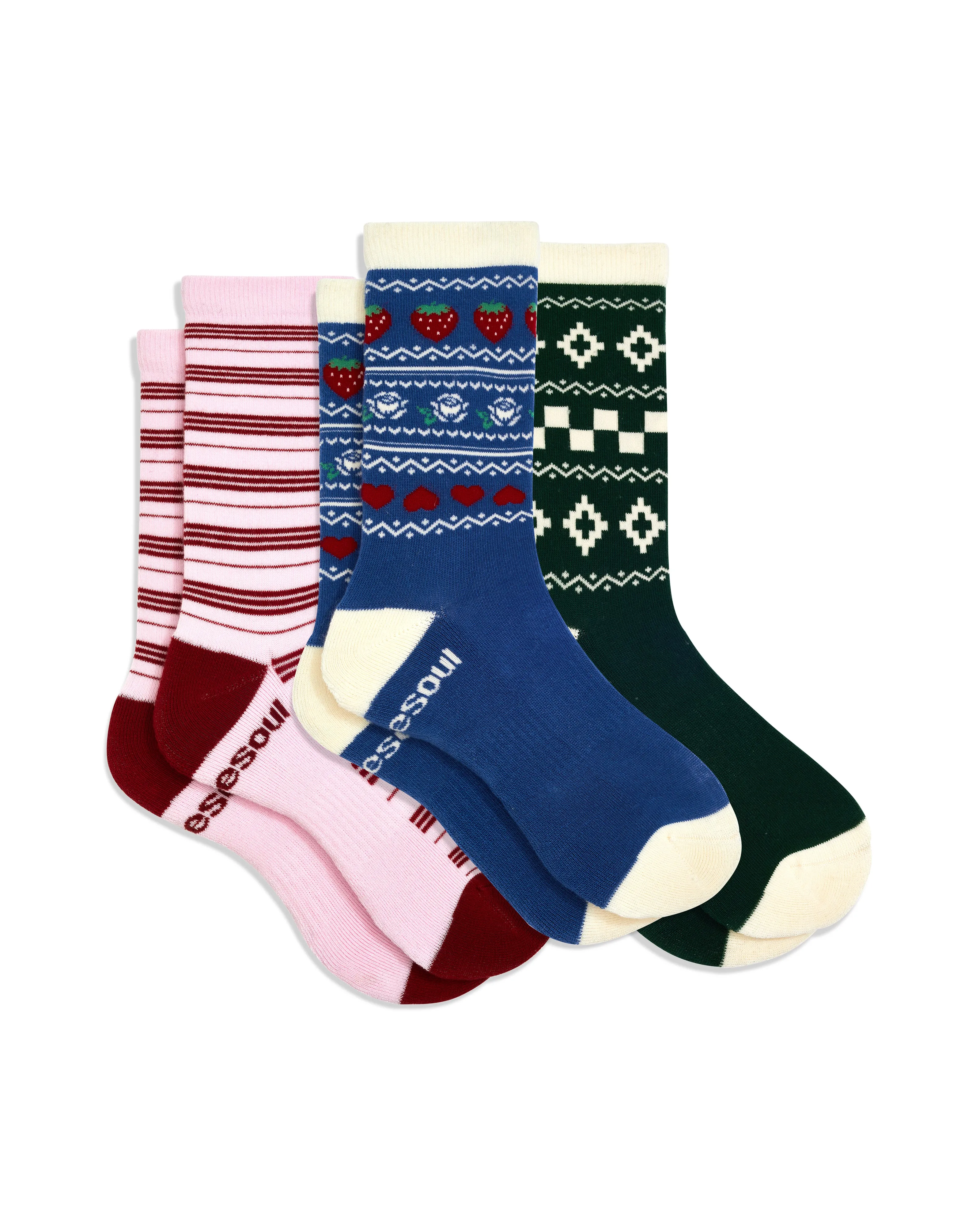 Pattern High Sock 3 Pack Mixed sold by doublesoul