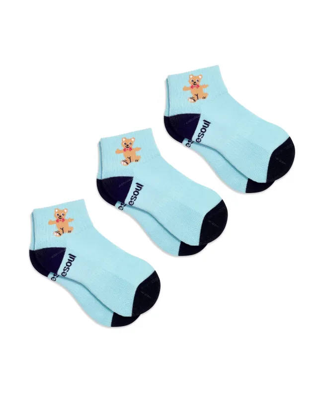 Ella Quarter Sock 3 Pack Solid sold by doublesoul
