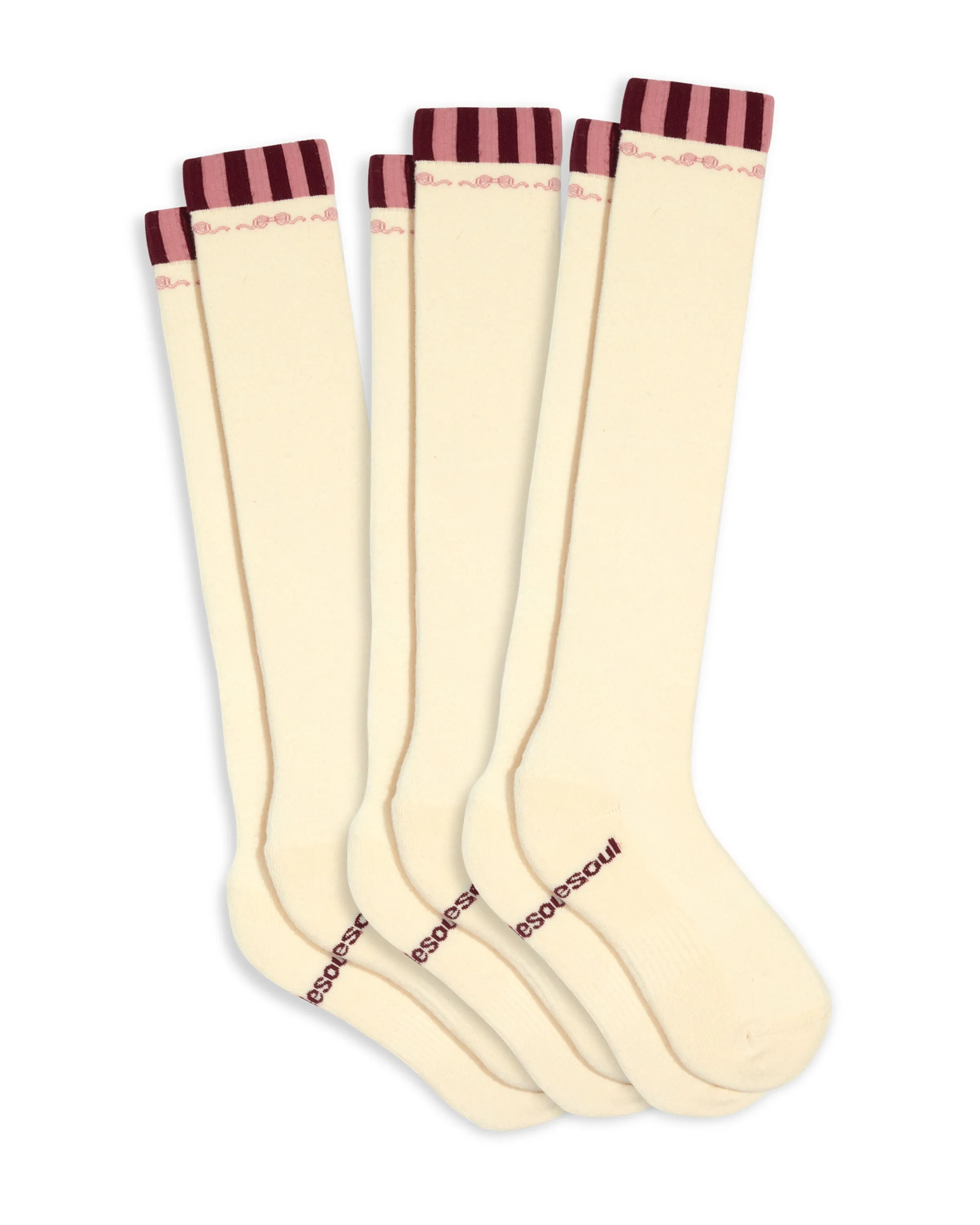 Lyssie Ultrahigh Sock 3 Pack Solid sold by doublesoul