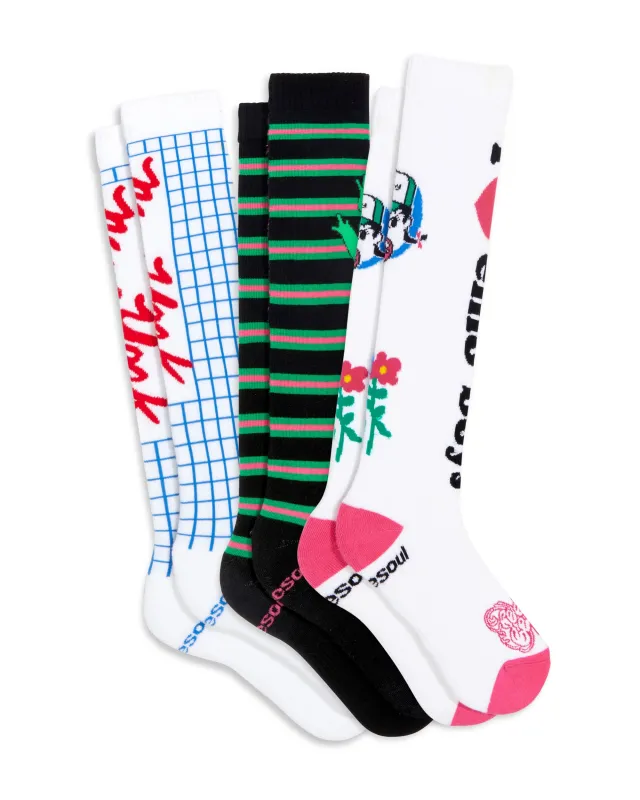 Beepy Bella Ultrahigh Sock 3 Pack Mixed sold by doublesoul