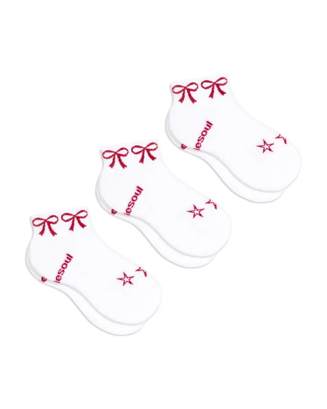 Holly Quarter Sock 3 Pack Solid sold by doublesoul
