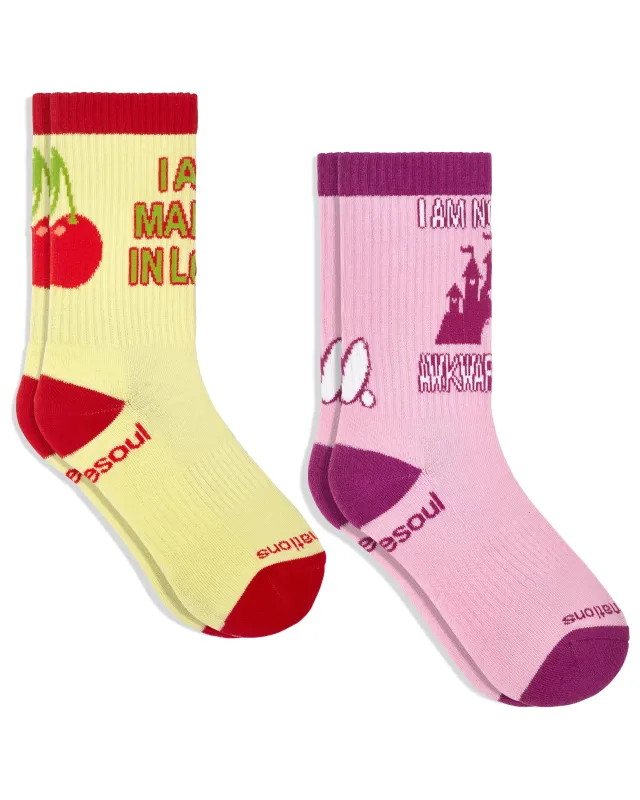 Afffirmations In Love High Sock 2 Pack sold by doublesoul