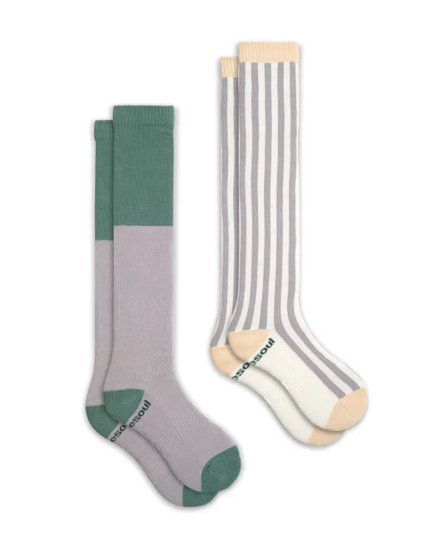 Mina Ultrahigh Sock 2 Pack Mixed sold by doublesoul