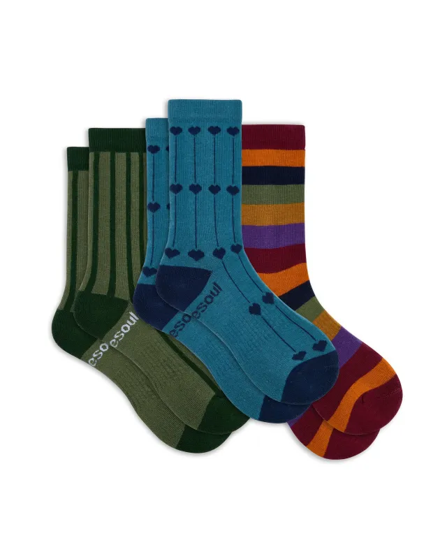 Kennedy Walsh High Sock 3 Pack Mixed sold by doublesoul