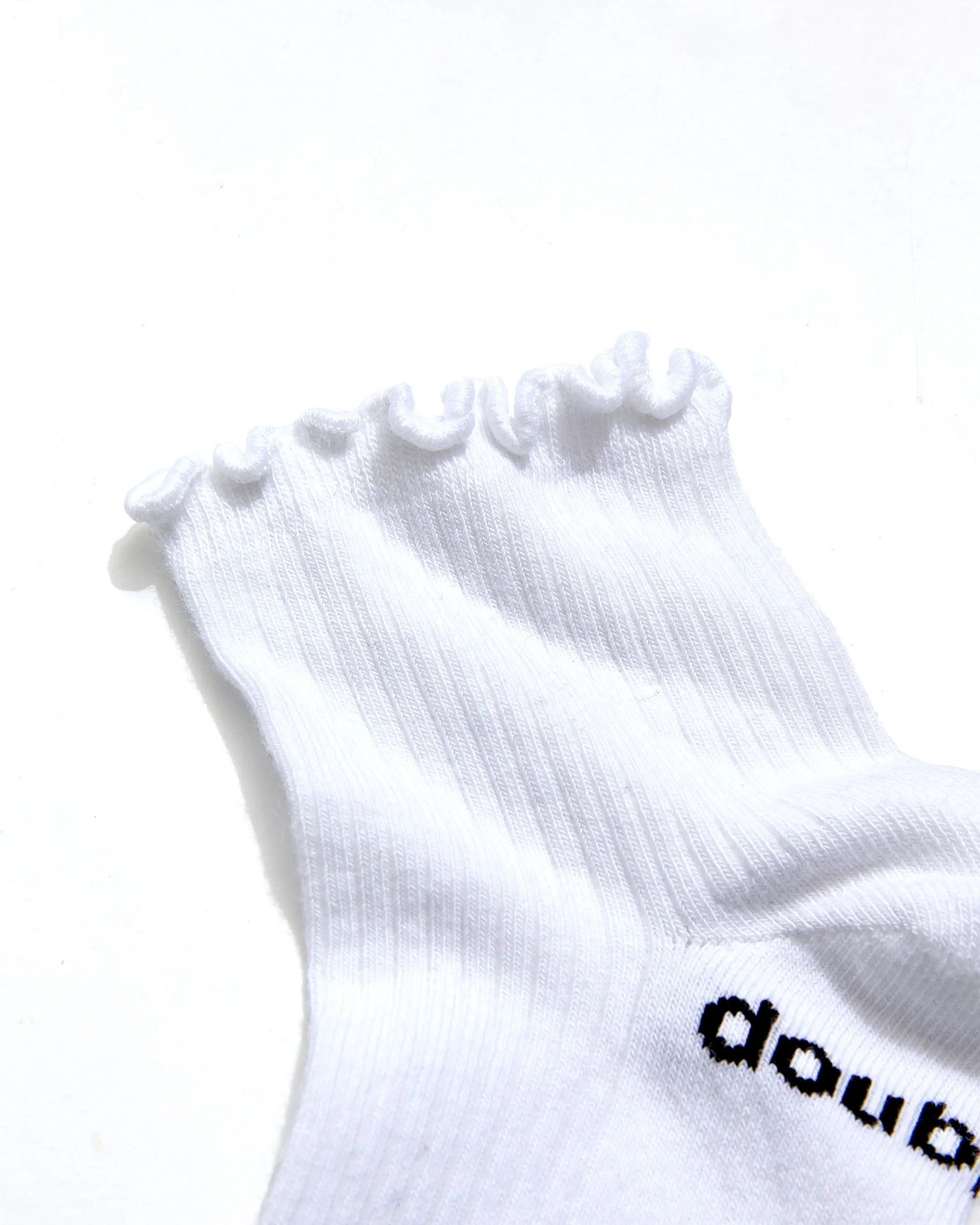 Ruffle Quarter Sock 3 Pack Solid sold by doublesoul product image thumbnail 2
