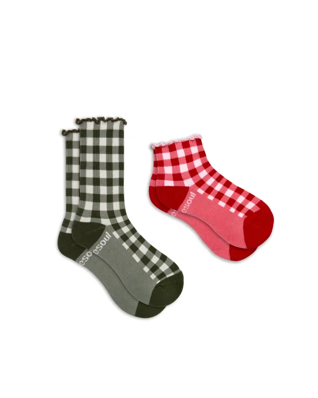 Kenzie Ruffle High & Quarter 2 Pack Mixed sold by doublesoul