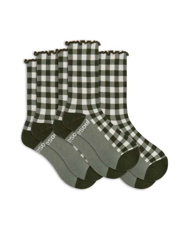 Kenzie Ruffle High Sock 3 Pack Solid sold by doublesoul