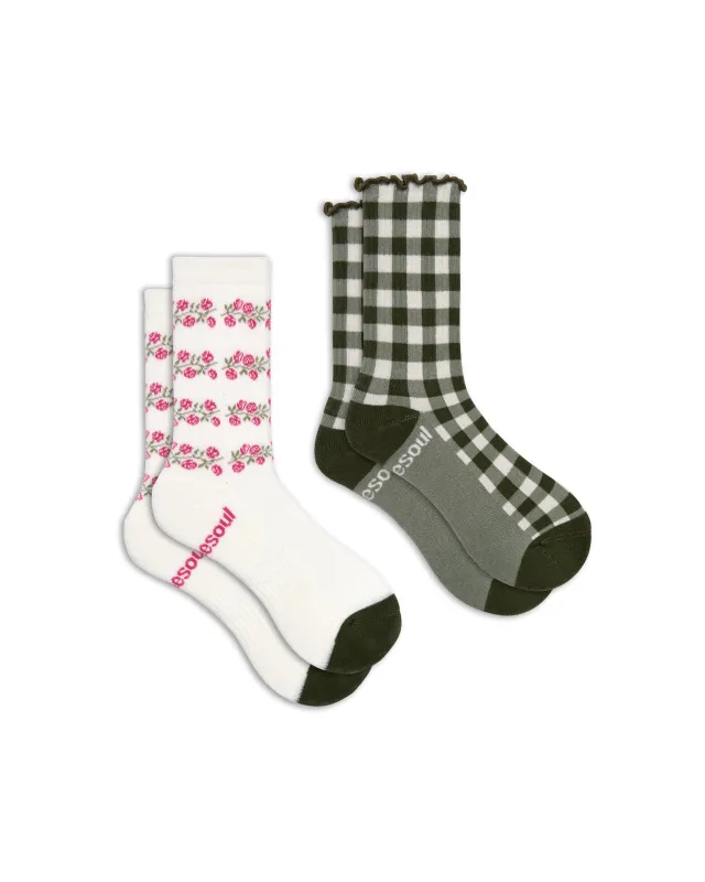 Kenzie High Sock 2 Pack Mixed sold by doublesoul