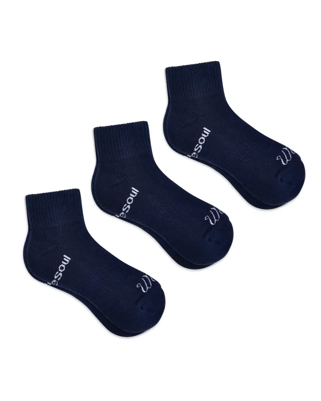 Orion Quarter Sock 3 Pack Solid sold by doublesoul