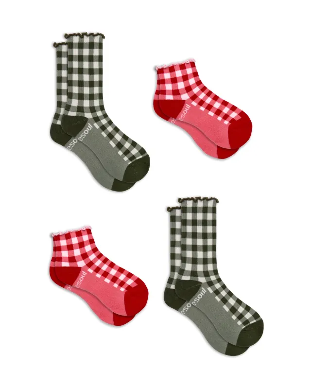 Kenzie Ruffle High & Quarter 4 Pack Mixed sold by doublesoul