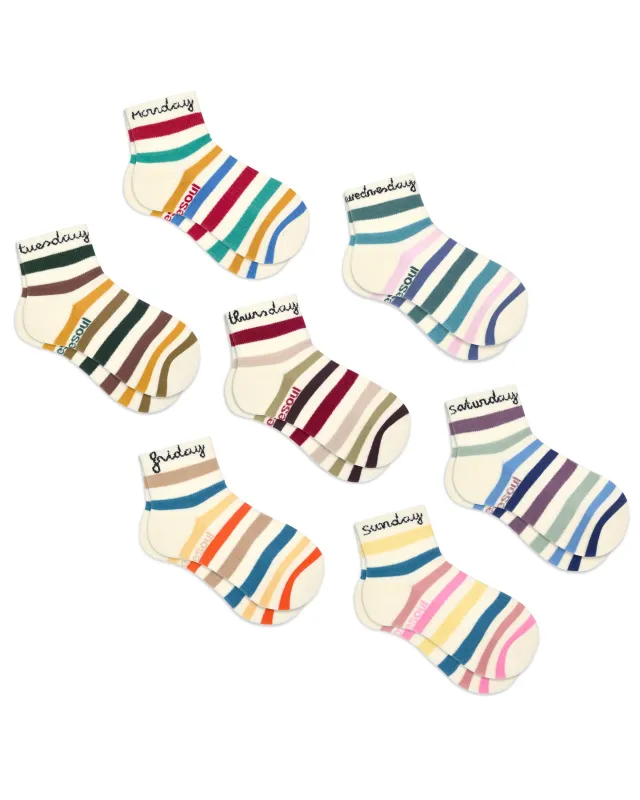 Days Of The Week Quarter Sock 7 Pack sold by doublesoul