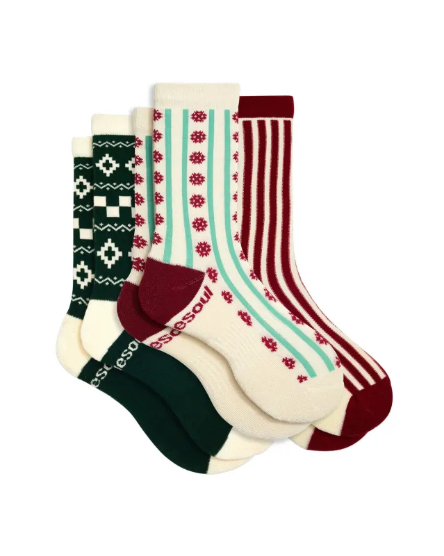 Pattern High Sock 3 Pack Mixed New made by doublesoul