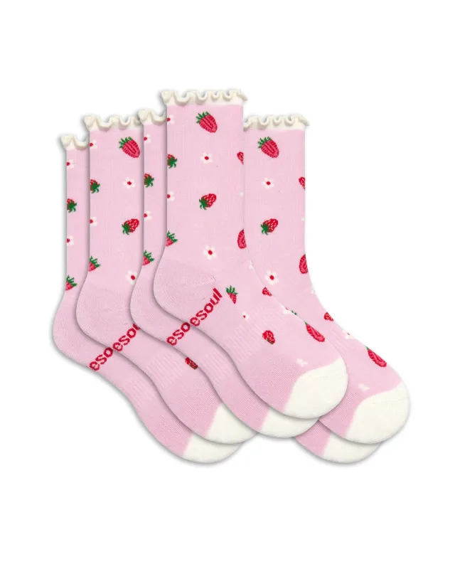 Valentina Ruffle High Sock 3 Pack Solid made by doublesoul