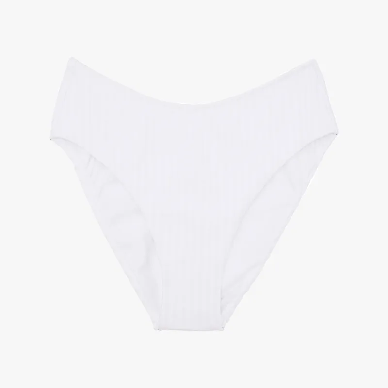 Ulla Bikini Bottom White Rib sold by ARAKS