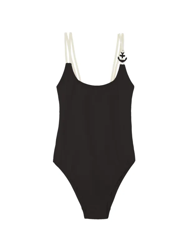 Devon One Piece Black sold by ARAKS