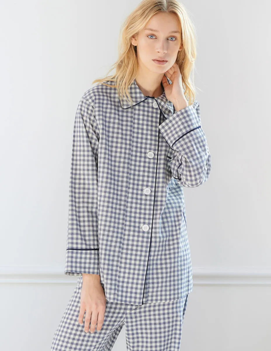 Kate Pajama Top Sea Gingham sold by ARAKS product image thumbnail 2