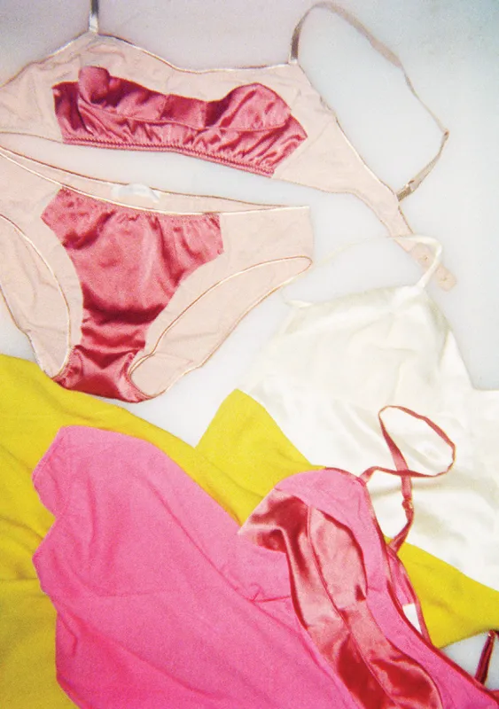Photo by Mariko Munro ~ Lara Bralett, Joan Panty, & Elin Long Slip sold by ARAKS