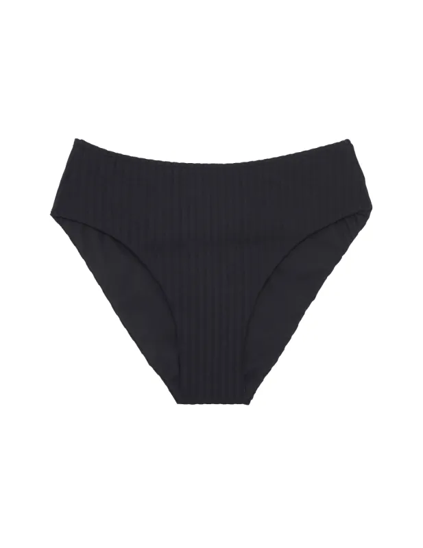 Ulla Bikini Bottom Black Rib sold by ARAKS