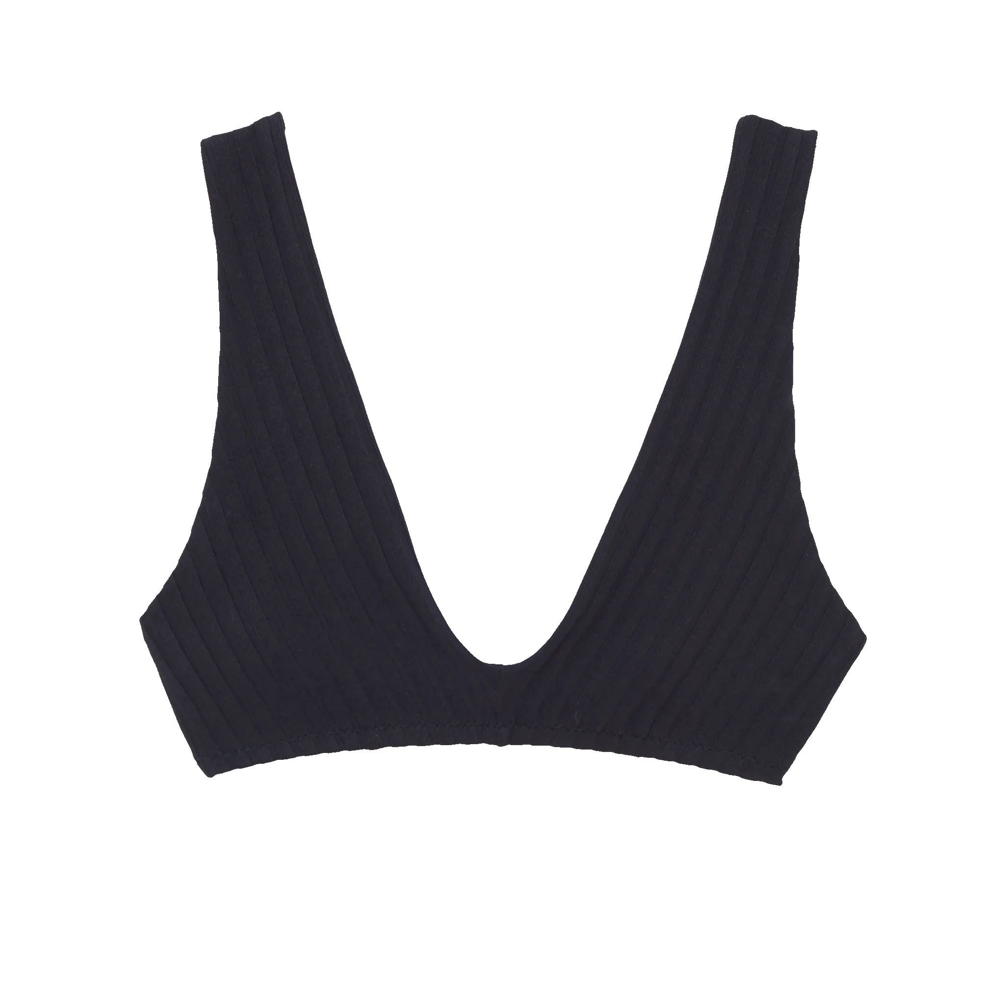Una Bikini Top Black Rib sold by ARAKS