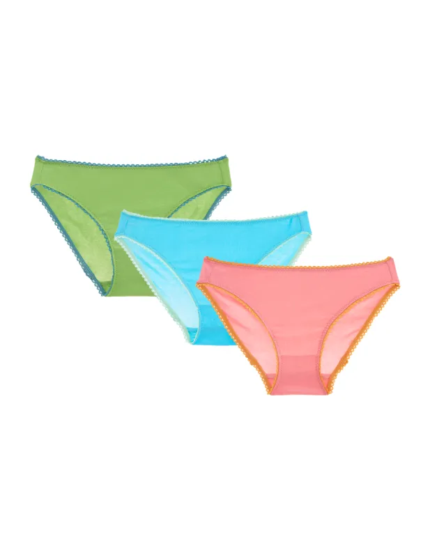 Isabella Panty - Limited Edition Set of 3 in Stem, Ceruleun and Blossom sold by ARAKS