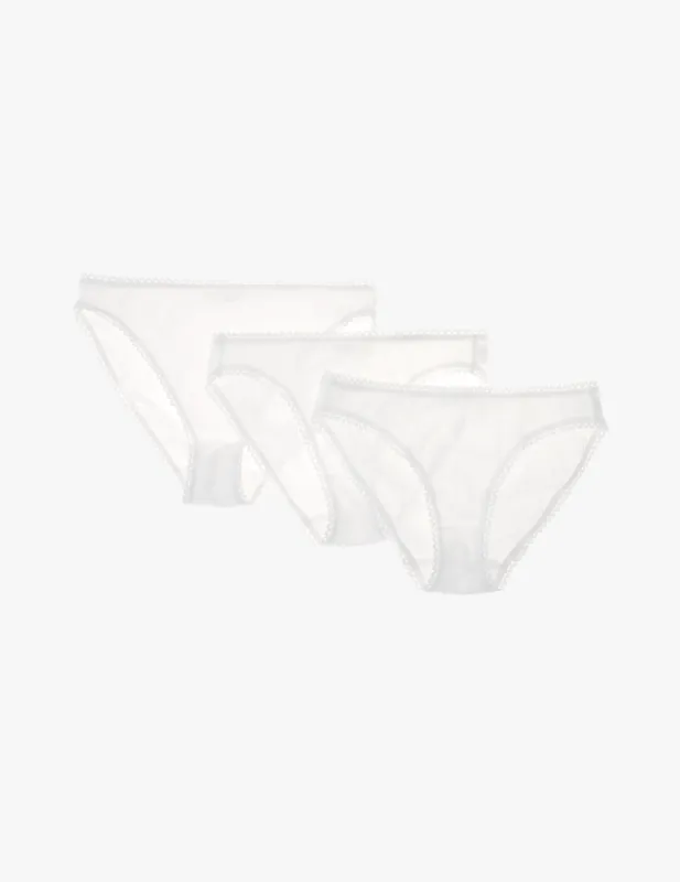Isabella Panty White ~ Set of 3 sold by ARAKS
