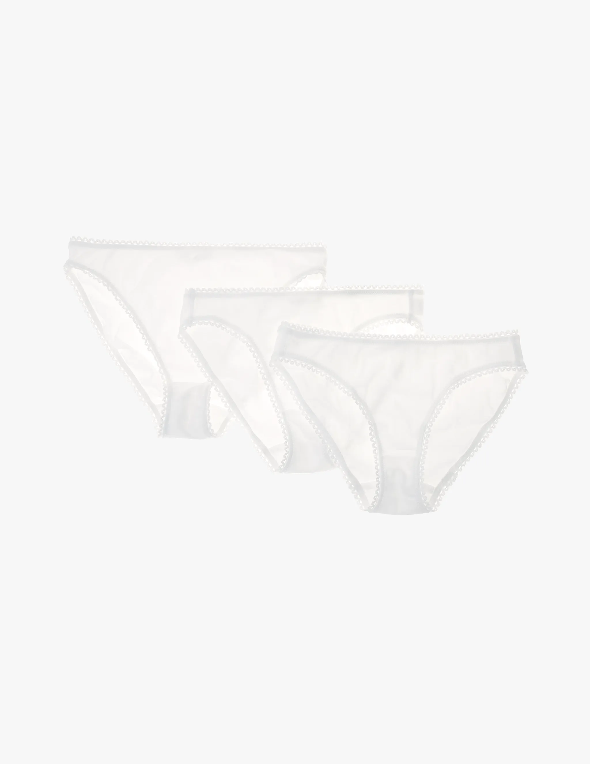 Isabella Panty White ~ Set of 3 sold by ARAKS