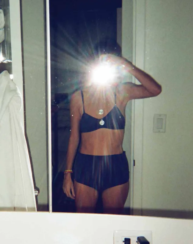 Photo by Leandra Medine ~ Uma Bralett & Mirabella Hipster sold by ARAKS