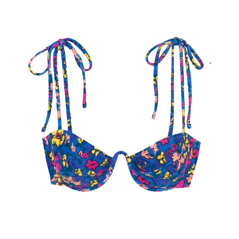 Myriam Bikini Top Macaw Floral sold by ARAKS