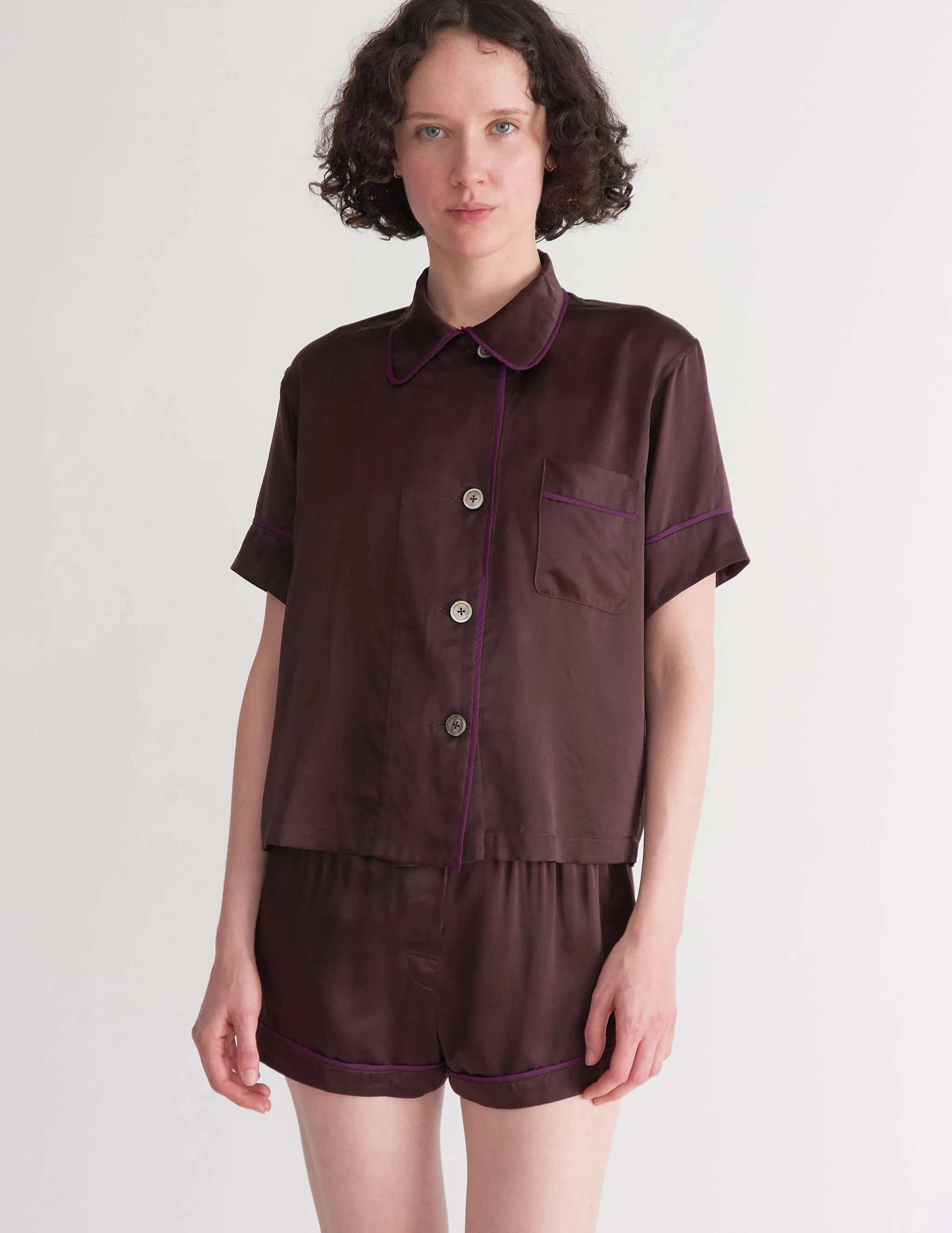 Shelby Pajama Top Carob sold by ARAKS product image thumbnail 4
