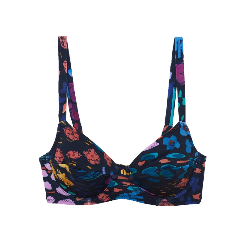 Yelena Bikini Top in Midnight Floral sold by ARAKS
