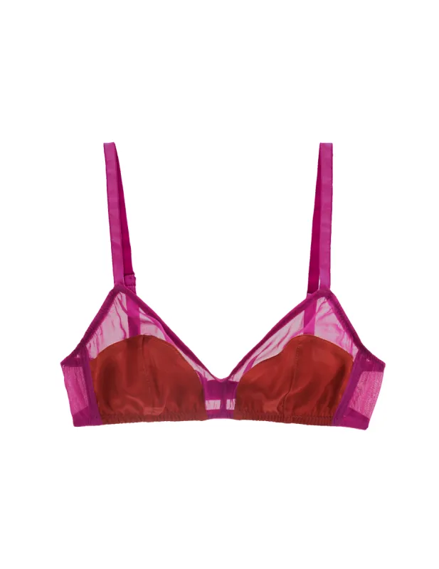 Beatrice Bralette Berry Sangria sold by ARAKS
