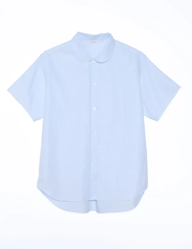 Samira Pajama Top Silver Lurex Stripe sold by ARAKS