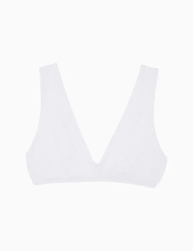 Una Bikini Top White Rib made by ARAKS