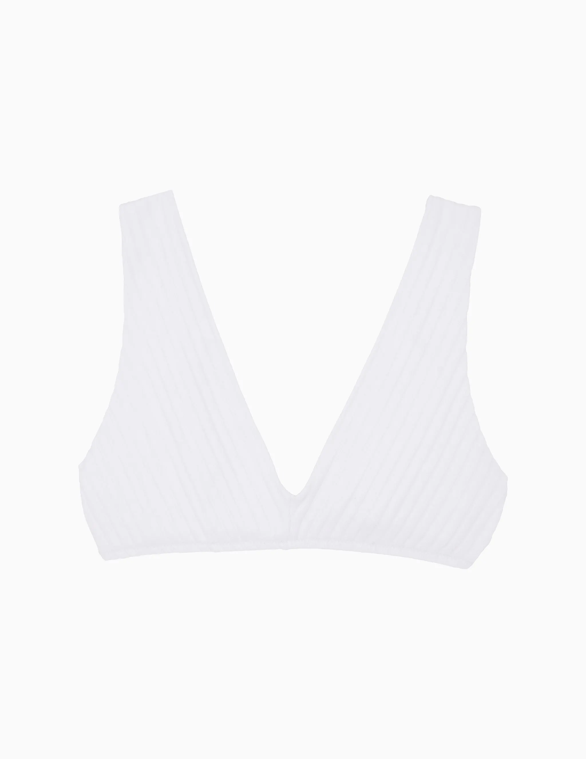 Una Bikini Top White Rib sold by ARAKS