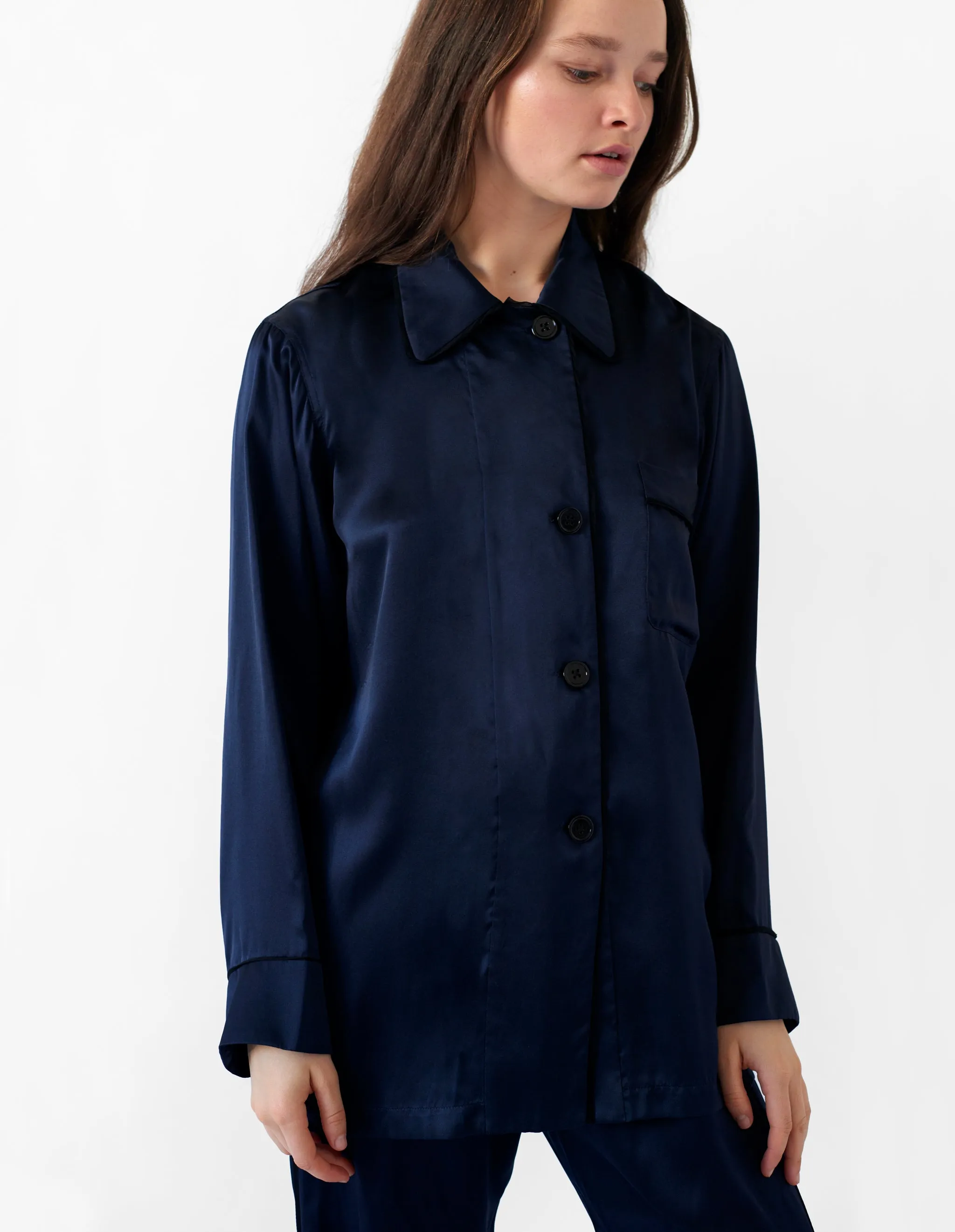 Kate Pajama Top Sea Silk sold by ARAKS product image thumbnail 4