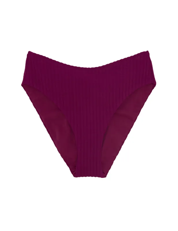 Ulla Bikini Bottom Plum Rib sold by ARAKS