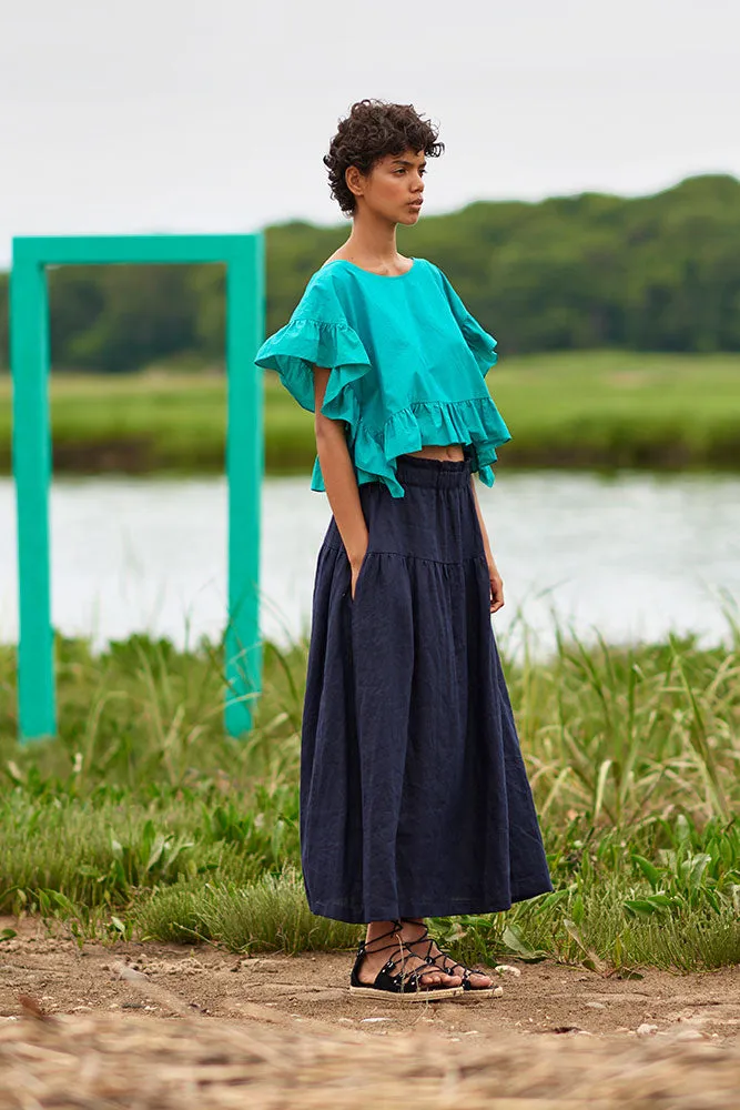 ~ Yalitha Top Viridian ~ Ulya Skirt Midnight sold by ARAKS