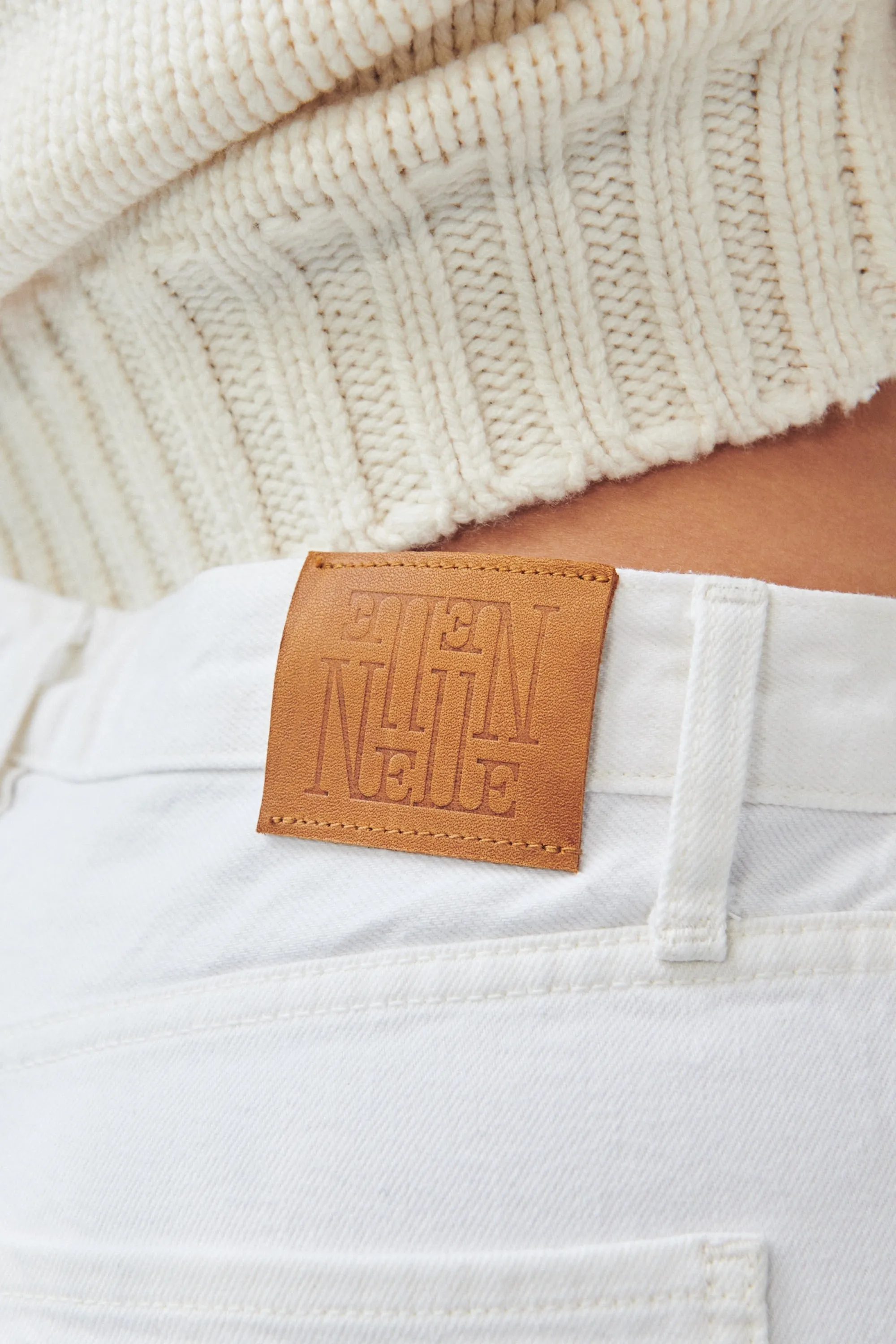 The Laura Mid-Rise Wide Leg Jean - Pearl sold by Nelle Atelier product image thumbnail 4