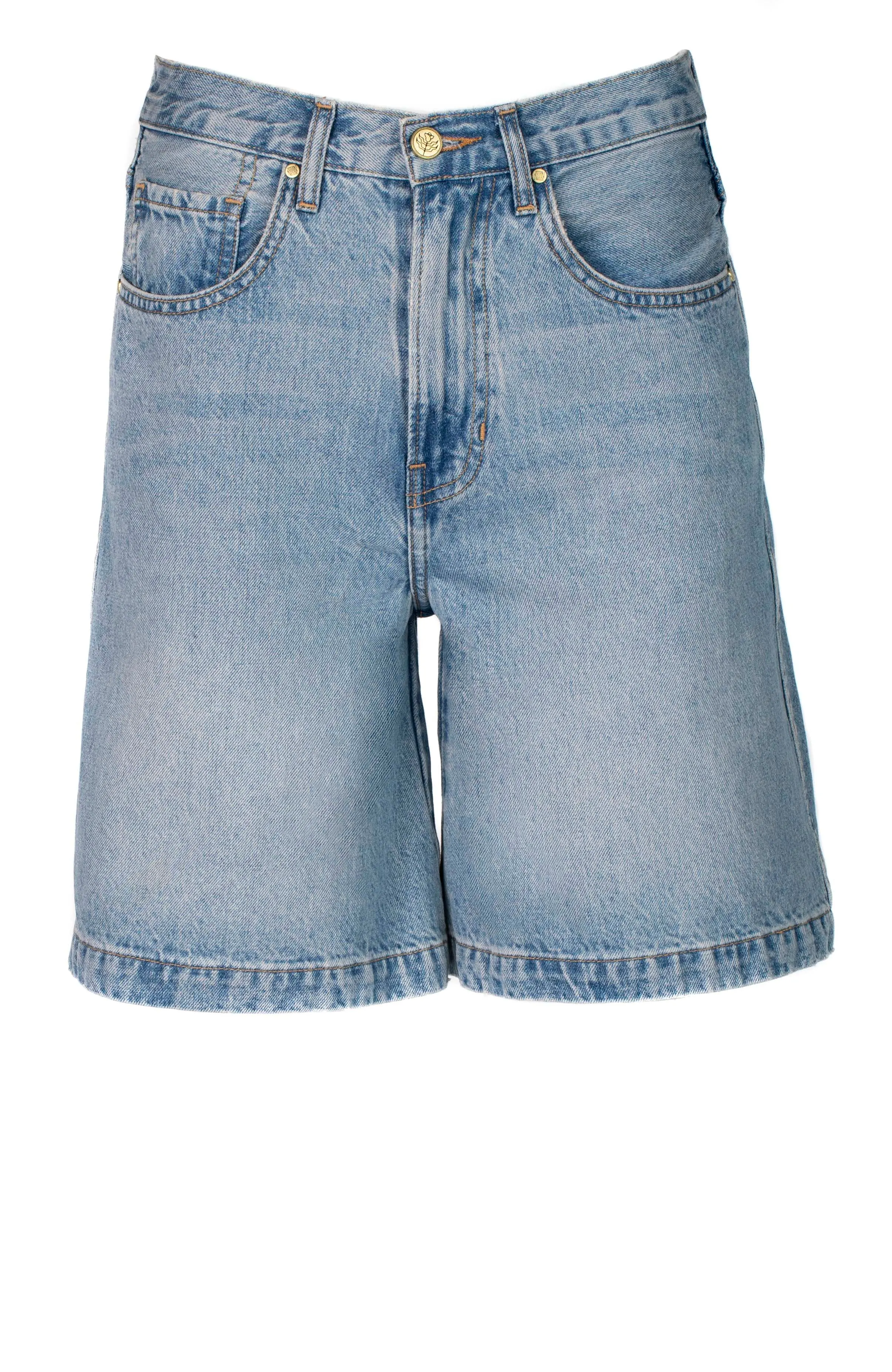 Petite Denim Bermuda Shorts - The Sara in Sky sold by Nelle Atelier product image thumbnail 5