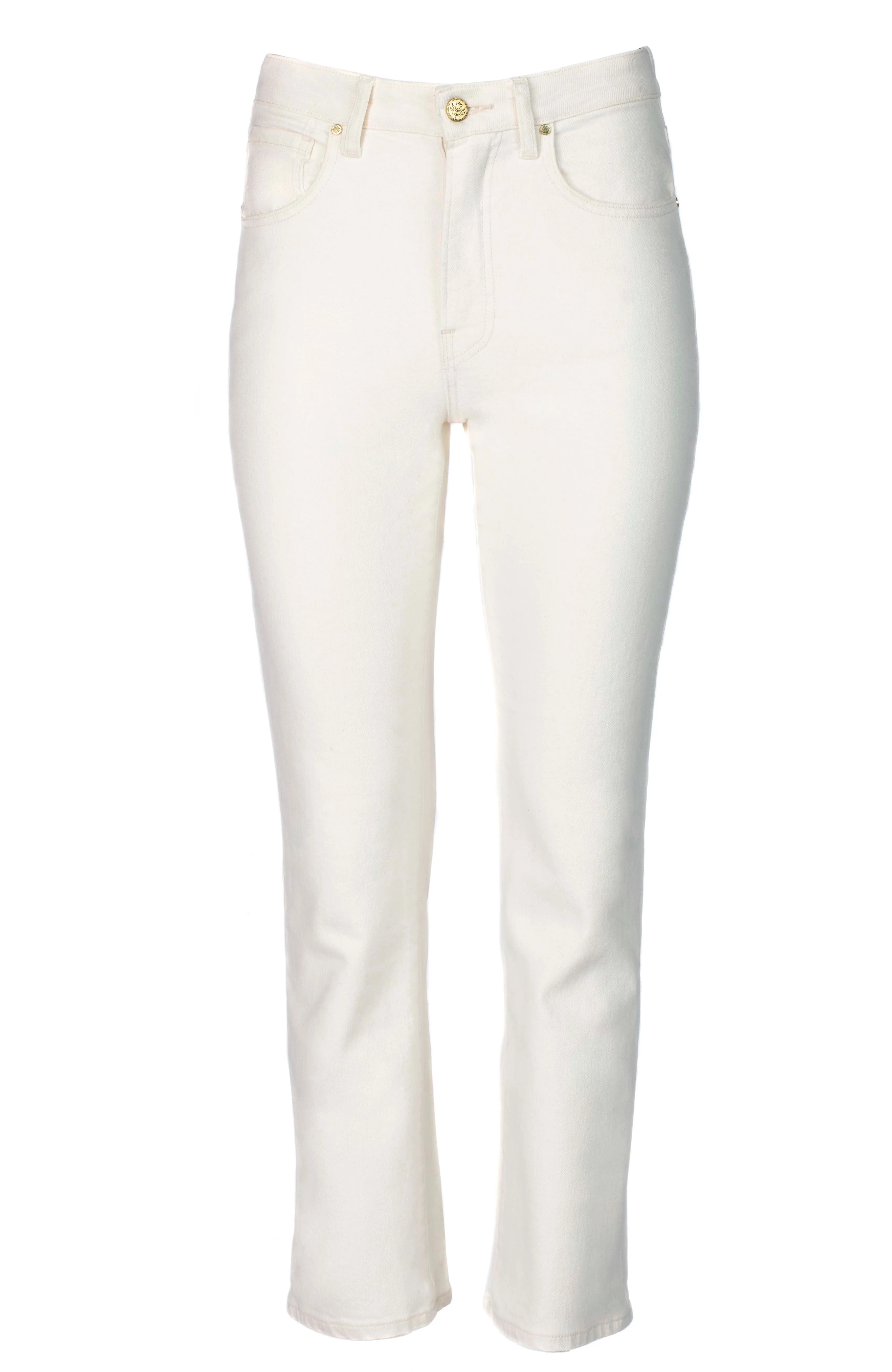 Petite High-Rise Stovepipe Jean - The Kate in Pearl sold by Nelle Atelier product image thumbnail 2