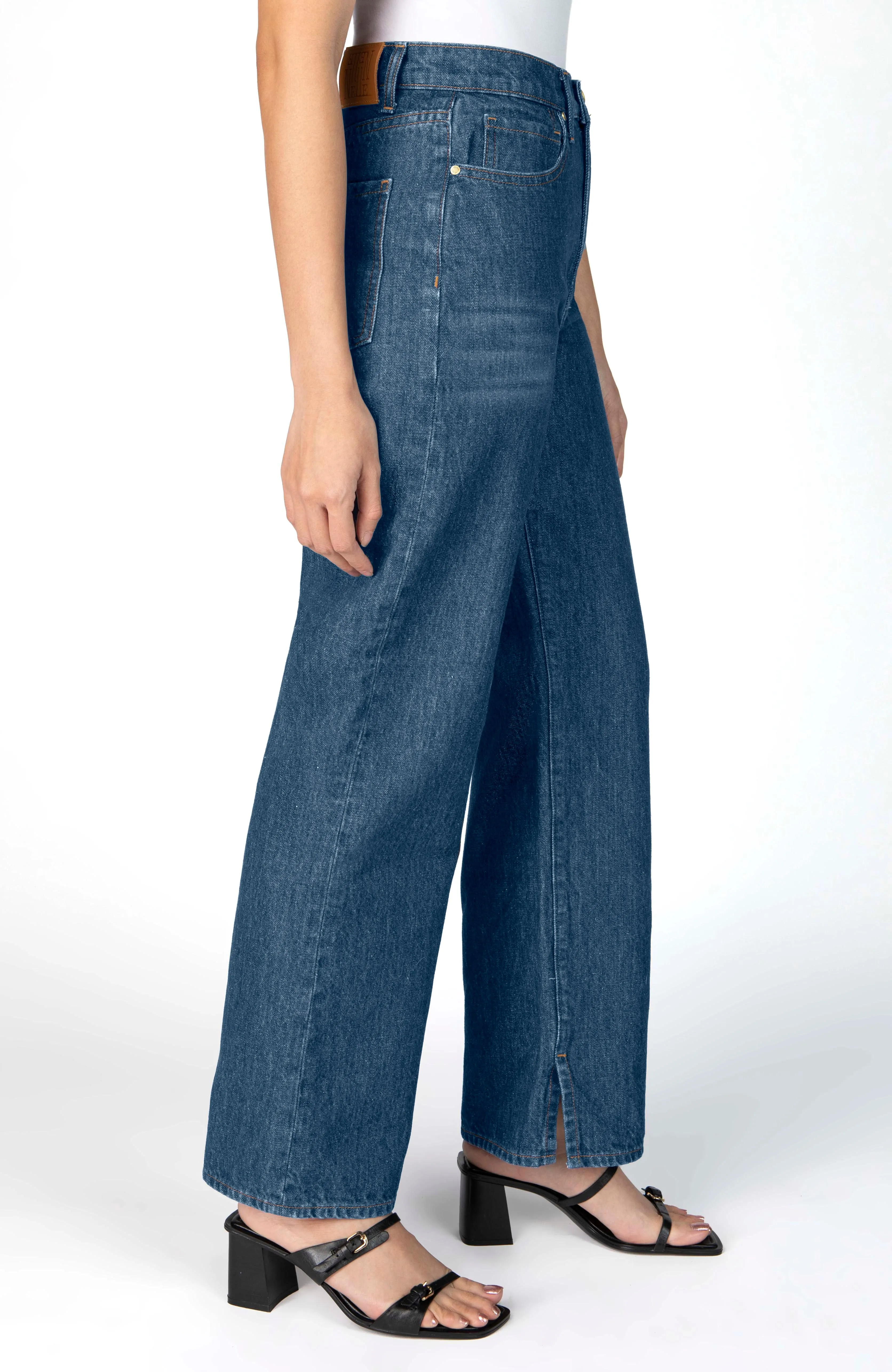 Petite High-Rise Relaxed Straight Leg Jean - The Maddy in Sapphire sold by Nelle Atelier product image thumbnail 3