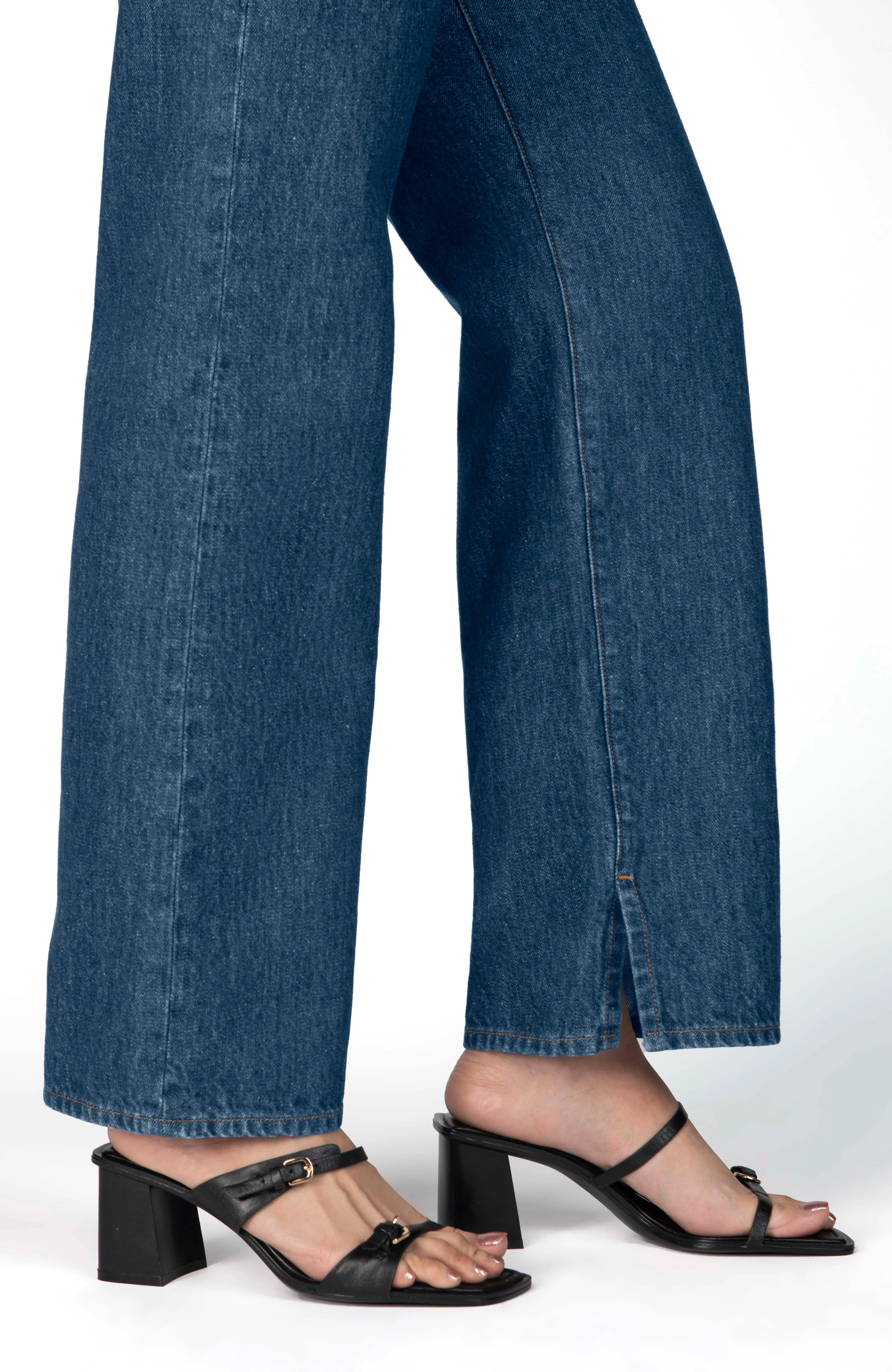 Petite High-Rise Relaxed Straight Leg Jean - The Maddy in Sapphire sold by Nelle Atelier product image thumbnail 4