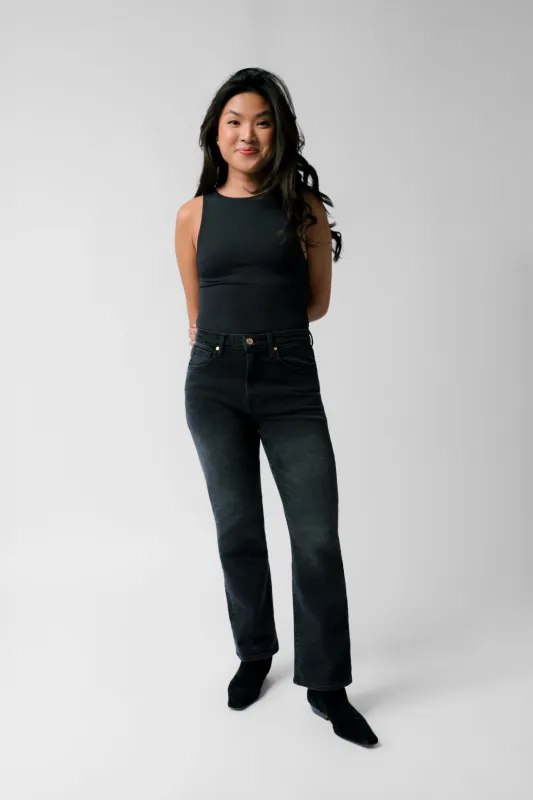 The Kate High-Rise Stovepipe Jean - Kohl sold by Nelle Atelier