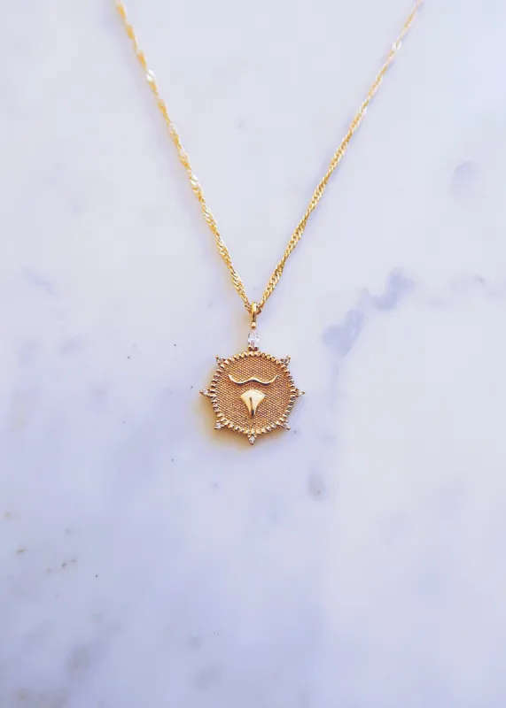 Taurus Medallion Necklace sold by Ten Wilde