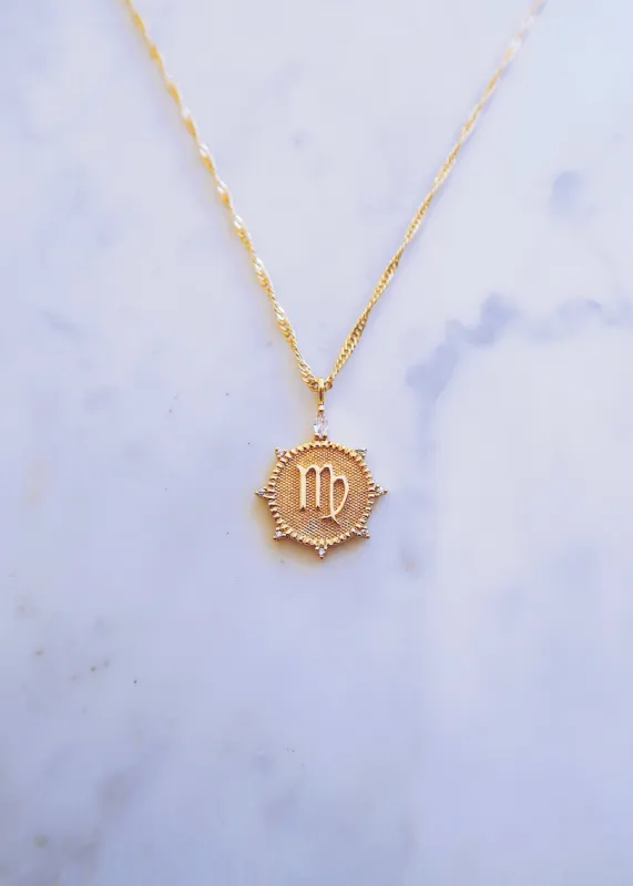 Virgo Medallion Necklace sold by Ten Wilde